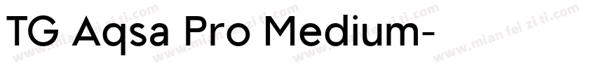 TG Aqsa Pro Medium字体转换